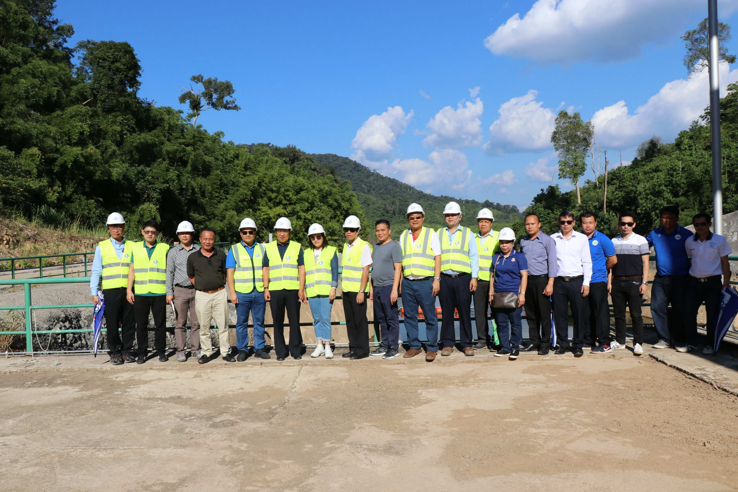 Mr. Sonexay SITPHAXAY Acting Governor of Bank of the Lao PDR visited Nam Kong 2 Hydropower.